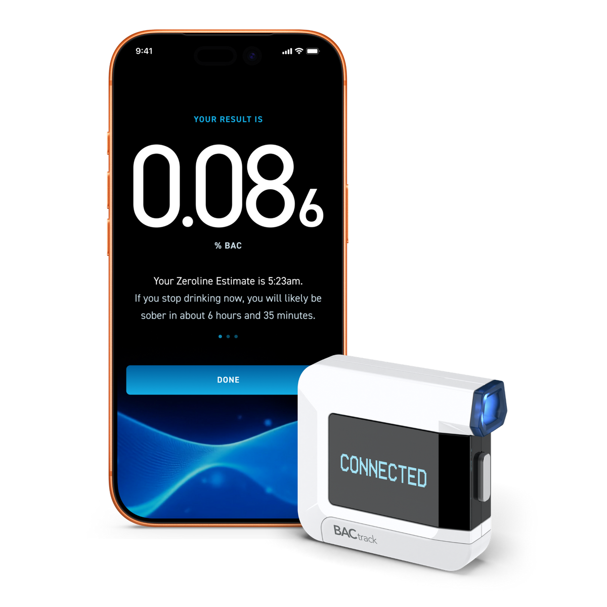 BACtrack C8 Breathalyzer with iPhone