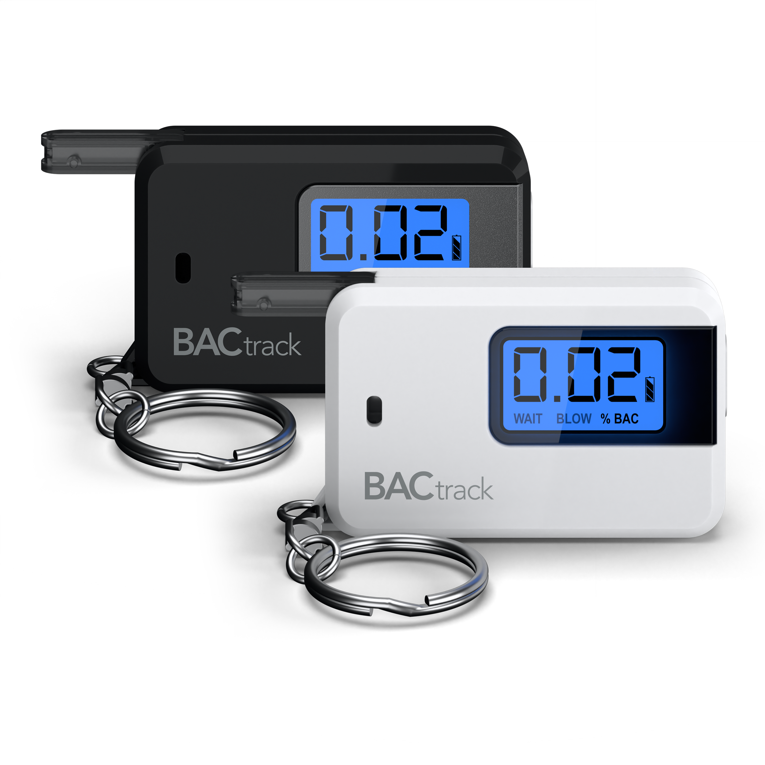 BACtrack Go Black and White Keychains