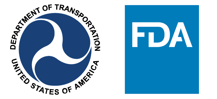 DOT and FDA logos